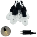 LED spoljašnji dekorativni lanac 10xLED/0,15W/230V 3,8 m IP44 crna