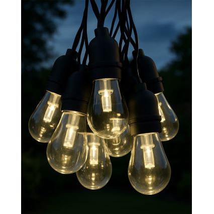 LED spoljašnji dekorativni lanac 10xLED/0,15W/230V 3,8 m IP44 crna