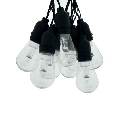 LED spoljašnji dekorativni lanac 10xLED/0,15W/230V 3,8 m IP44 crna