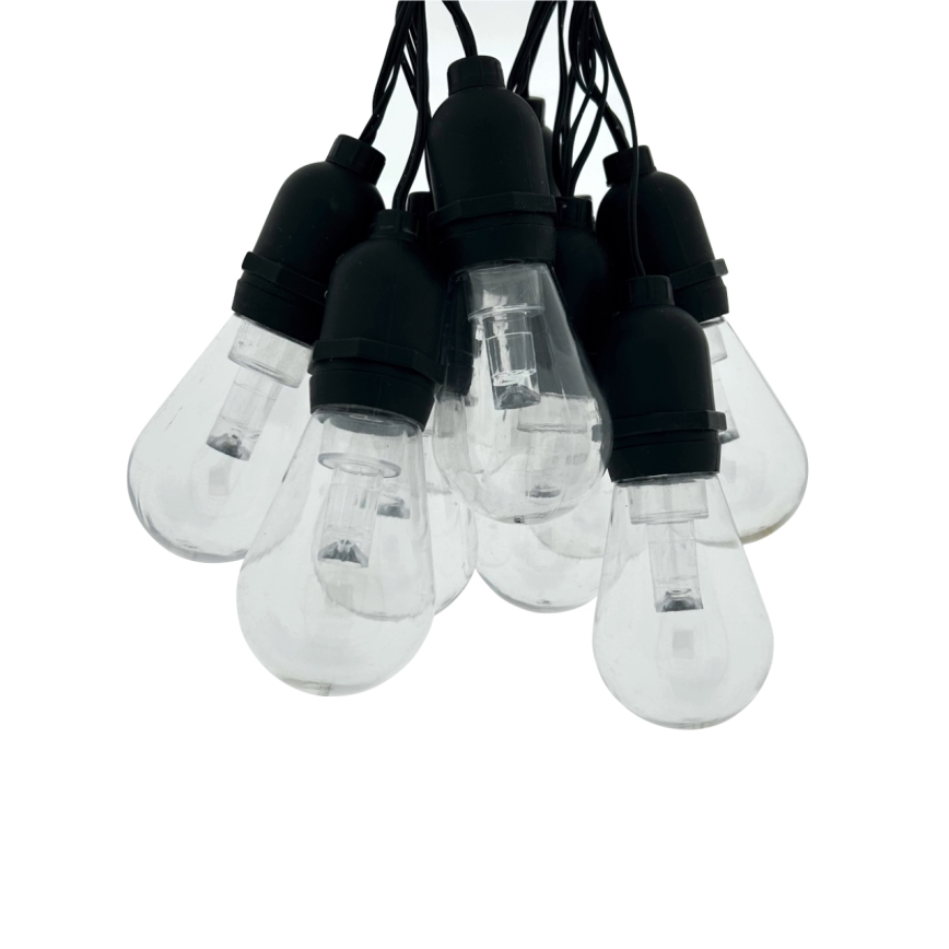 LED spoljašnji dekorativni lanac 10xLED/0,15W/230V 3,8 m IP44 crna