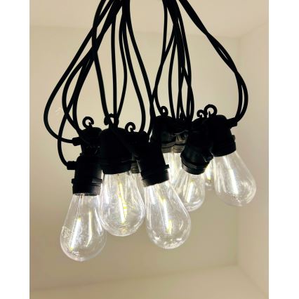 LED spoljašnji dekorativni lanac 10xLED/0,36W/230V 8 m IP44 crni