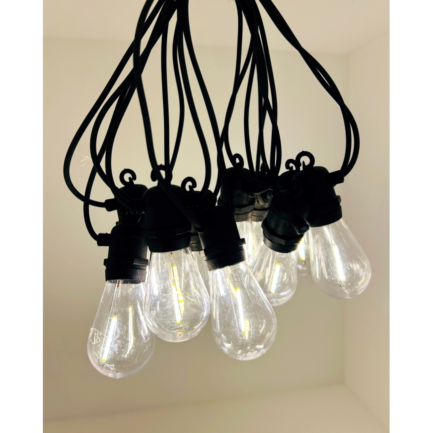 LED spoljašnji dekorativni lanac 10xLED/0,36W/230V 8 m IP44 crni