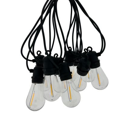 LED spoljašnji dekorativni lanac 10xLED/0,36W/230V 8 m IP44 crni