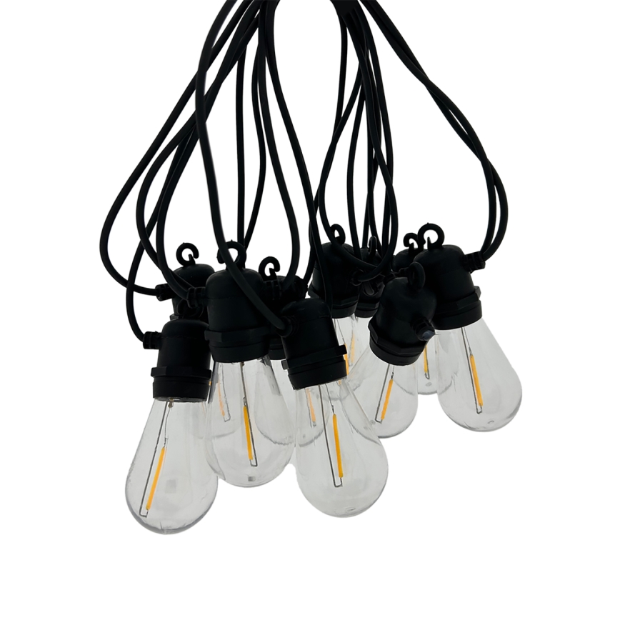 LED spoljašnji dekorativni lanac 10xLED/0,36W/230V 8 m IP44 crni