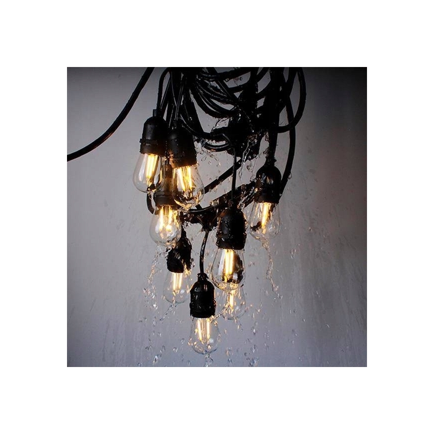 LED spoljašnji dekorativni lanac 20xE27/1W/230V 11,44 m IP44 crni