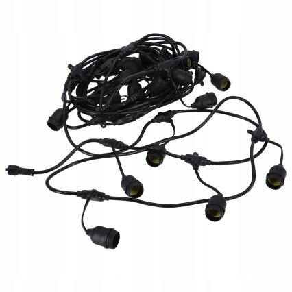 LED spoljašnji dekorativni lanac 20xE27/1W/230V 11,44 m IP44 crni