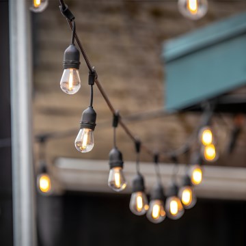 LED spoljašnji dekorativni niz BAJA ST64 20xE27/1W/230V 20,9m IP44 toplo belo svetlo