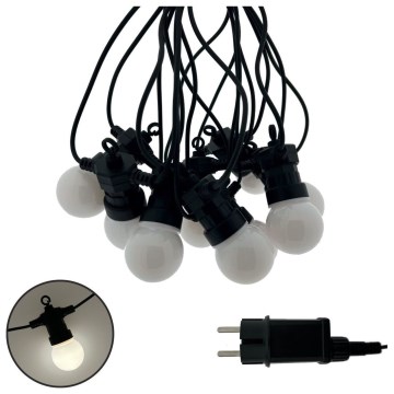 LED spoljašnji dekorativni niz lampica 10xLED/0,36W/230V 4,5 m IP44 crna