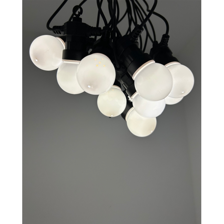 LED spoljašnji dekorativni niz lampica 10xLED/0,36W/230V 4,5 m IP44 crna