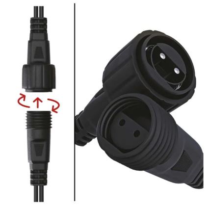 LED spoljašnji lanac 100xLED/10m IP44 plava