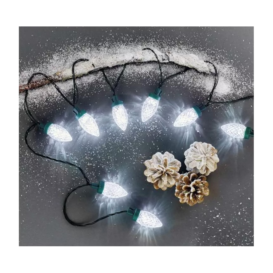 LED spoljašnji lanac 50×LED/8 funkcija 14,8 m IP44 hladna bela