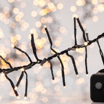 LED Spoljašnji lanac CLUSTER 768xLED/8 funkcija 9 m IP44 topla bela