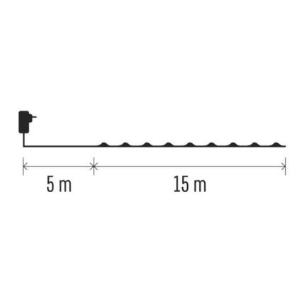 LED spoljašnji niz 150xLED/20m IP44 hladna bela