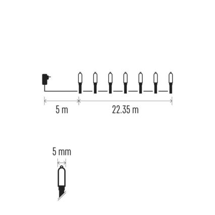 LED spoljašnji niz 150xLED/27,35m IP44 višebojni