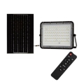 LED Spoljašnji prigušiva solarni reflektor LED/15W/3,2V IP65 4000K 12000 mAh crna + daljinski upravljač