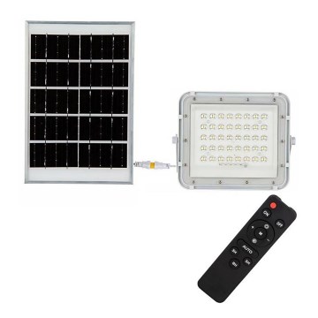 LED spoljašnji prigušiva solarni reflektor LED/6W/3,2V IP65 4000K 5000 mAh beli + daljinski upravljač