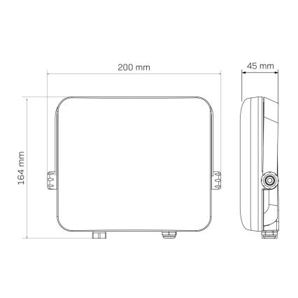 LED spoljašnji reflektor MILKY LED/50W/230V 4000K IP65 crna