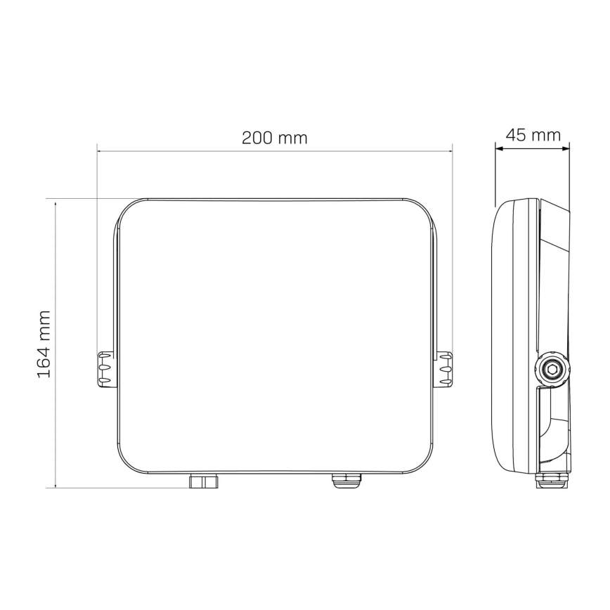 LED spoljašnji reflektor MILKY LED/50W/230V 4000K IP65 crna