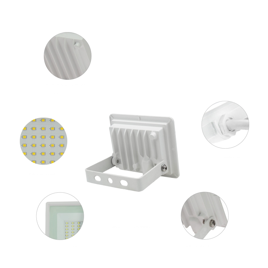 LED spoljašnji reflektor NOCTIS LUX 3 LED/10W/230V 4000K IP65 bela