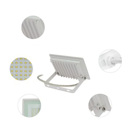 LED spoljašnji reflektor NOCTIS LUX 3 LED/30W/230V 3000K IP65 bela