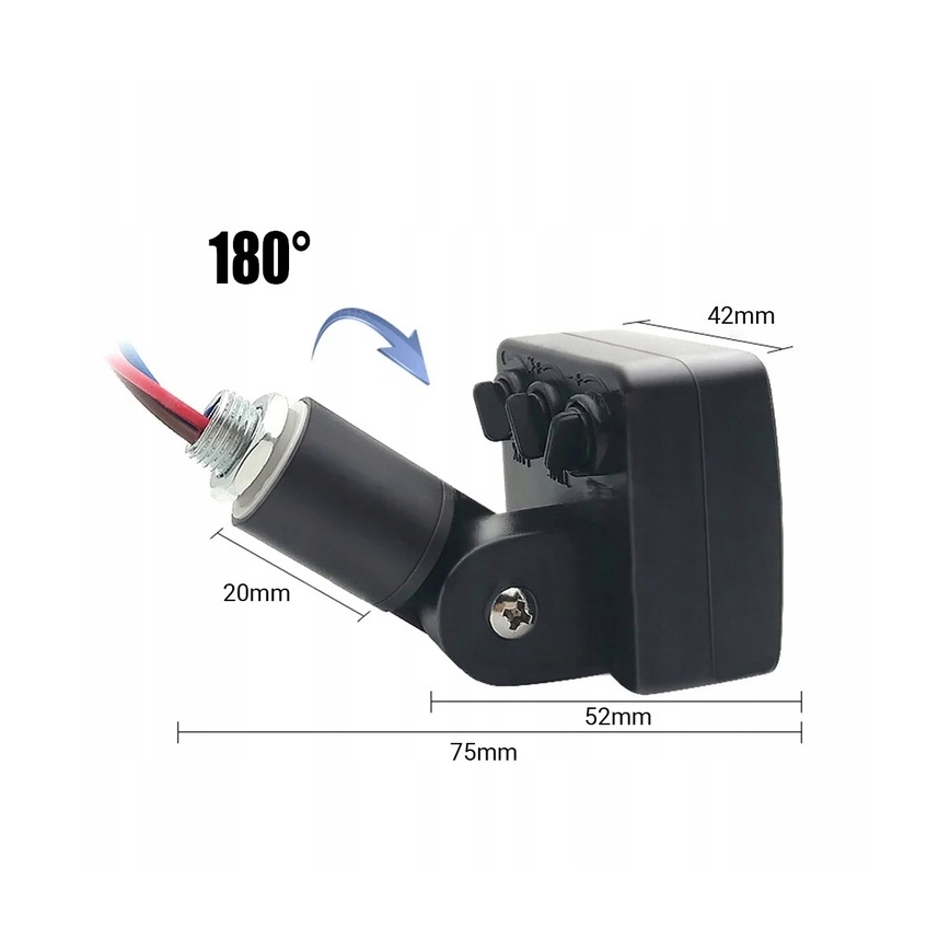 LED reflektor za spoljašnju upotrebu sa senzorom pokreta i sumraka LED/20W/230V 4000K IP65 crna