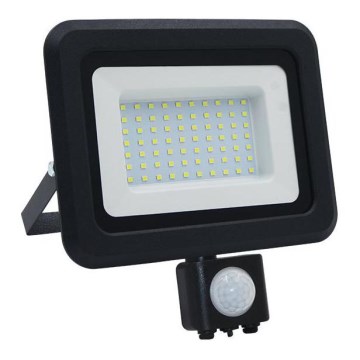 LED spoljašnji reflektor sa senzorom LED/50W/230V 4000K IP44 crna