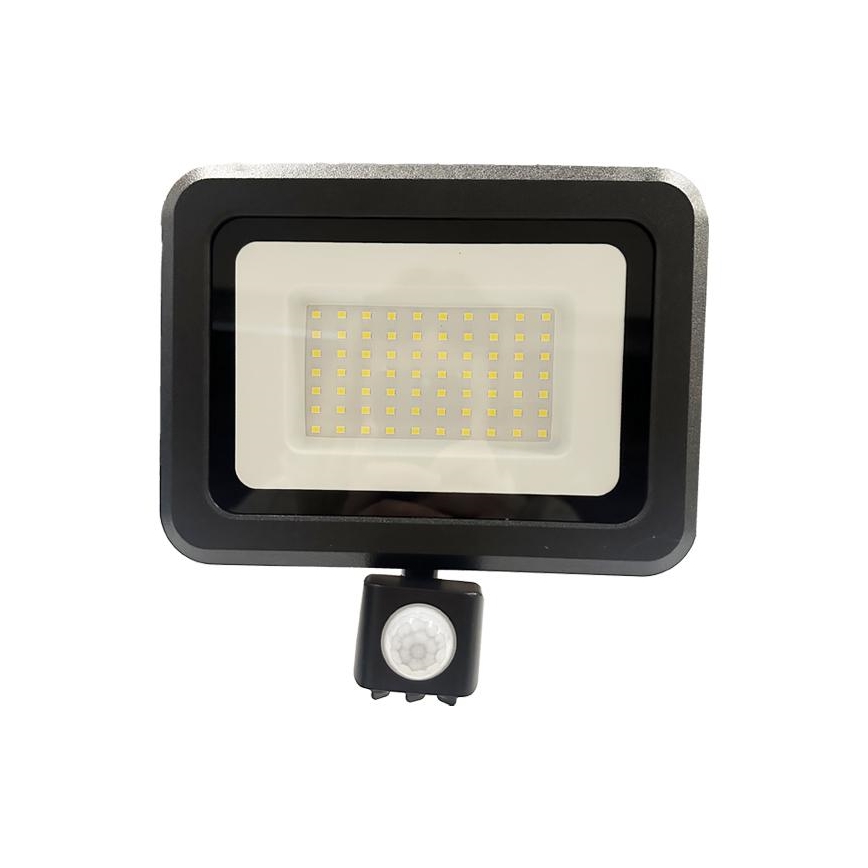 LED spoljašnji reflektor sa senzorom LED/50W/230V 4000K IP44 crna