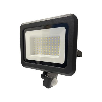 LED spoljašnji reflektor sa senzorom LED/50W/230V 4000K IP44 crna