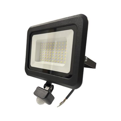 LED spoljašnji reflektor sa senzorom LED/50W/230V 4000K IP44 crna