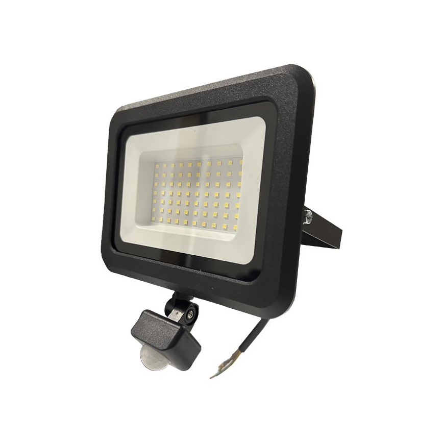 LED spoljašnji reflektor sa senzorom LED/50W/230V 4000K IP44 crna