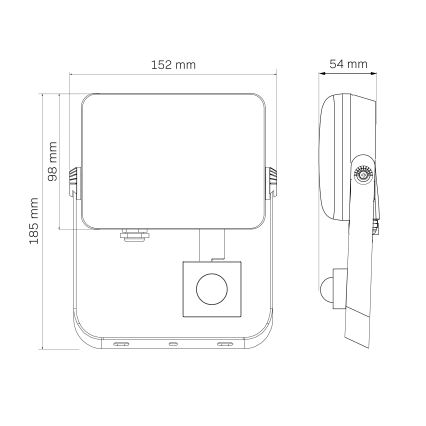 LED spoljašnji reflektor sa senzorom MILKY LED/30W/230V 4000K IP65