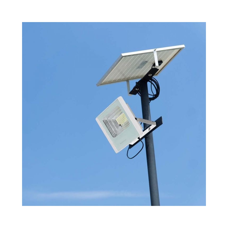 LED spoljašnji solarni reflektor LED/12W/3,2V IP65 6400K 20000 mAh + daljinski upravljač
