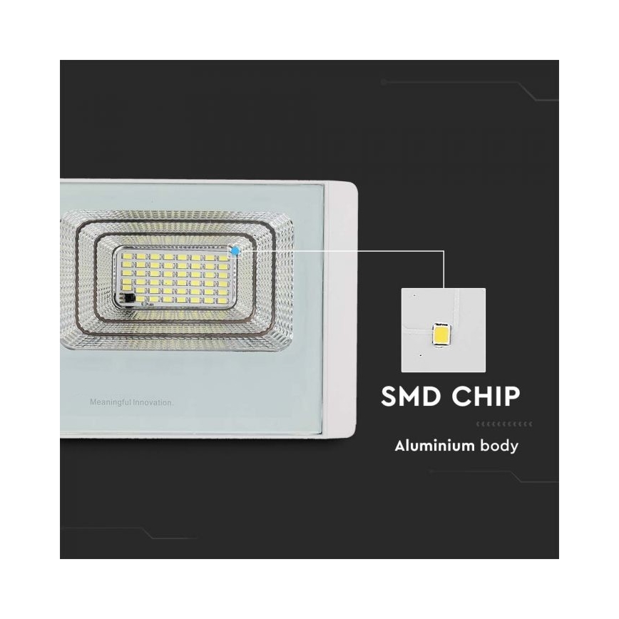 LED spoljašnji solarni reflektor LED/12W/3,2V IP65 6400K 20000 mAh + daljinski upravljač