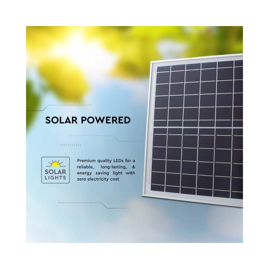 LED spoljašnji solarni reflektor LED/12W/3,2V IP65 6400K 20000 mAh + daljinski upravljač