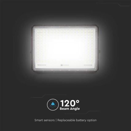 LED solarni reflektor za spoljašnju upotrebu LED/30W/3,2V 4000K crni IP65 20000 mAh + daljinski upravljač