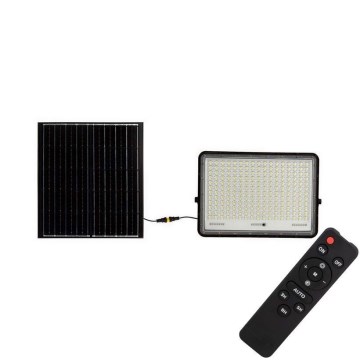 LED spoljašnji solarni reflektor LED/30W/3,2V 6400K, crni, IP65, 20000 mAh + daljinski upravljač