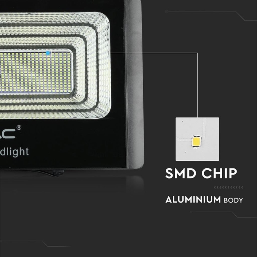 LED spoljašnji solarni reflektor LED/40W/10V IP65 6000K 20000 mAh + daljinski upravljač
