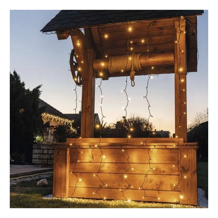 LED spoljašnji svetlosni niz 100xLED/1x2m IP44 topla bela