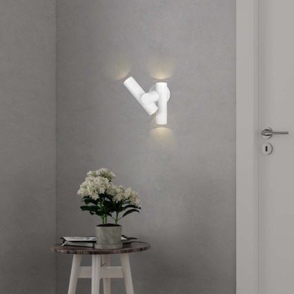 LED spoljašnje zidno fleksibilno spot svetlo 2xLED/3W/230V 3000K IP44 belo
