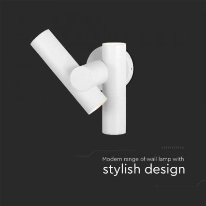 LED spoljašnje zidno fleksibilno spot svetlo 2xLED/3W/230V 3000K IP44 belo