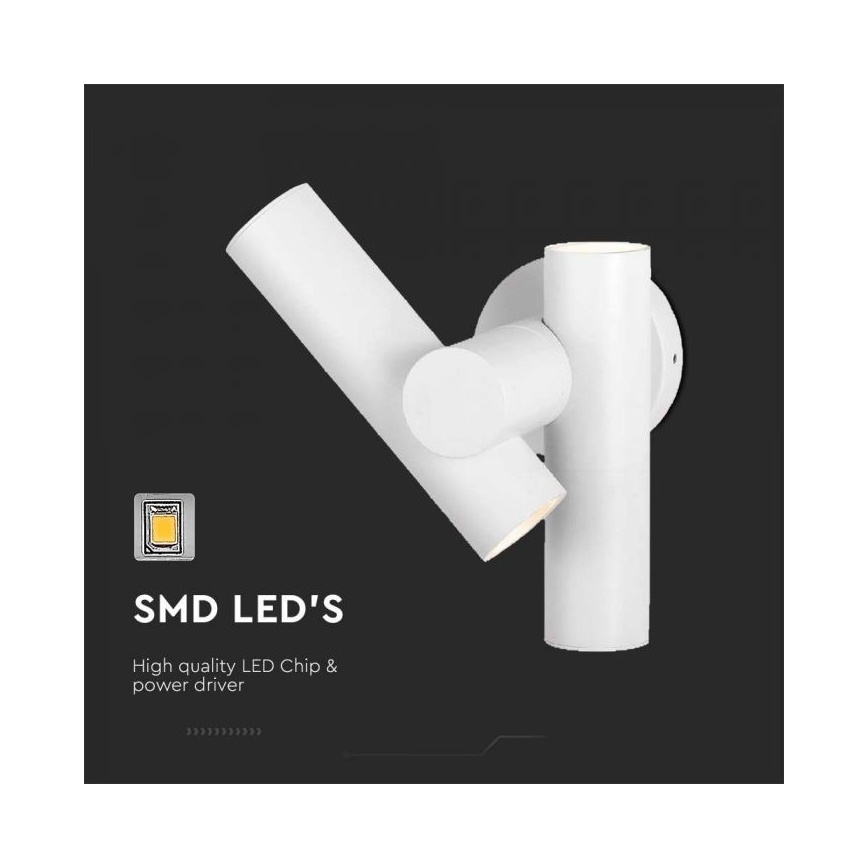 LED spoljašnje zidno fleksibilno spot svetlo 2xLED/3W/230V 3000K IP44 belo