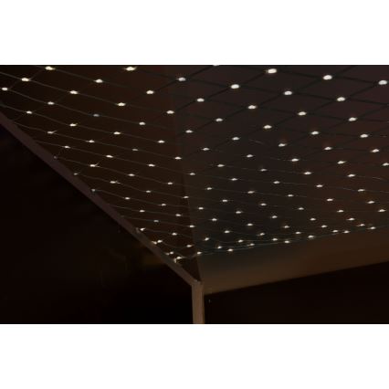 LED spoljna božićna zavesa NET 240xLED/7,2W/230V 1,5x2 m IP44 topla bela