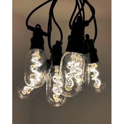 LED spoljna dekorativna girlanda 6xLED/0,6W/230V 4,5 m IP44 crna