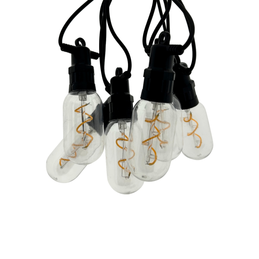 LED spoljna dekorativna girlanda 6xLED/0,6W/230V 4,5 m IP44 crna