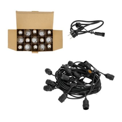 LED spoljna dekorativna girlanda BAJA ST64 15xE27/1W/230V 15,9m IP44 topla bela