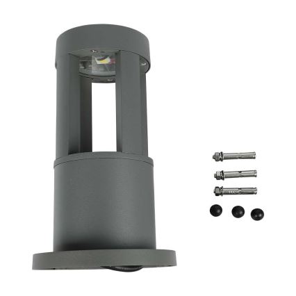 LED spoljna lampa LED/10W/230V 25cm 3000K IP65 siva