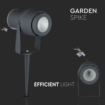 LED spoljna lampa LED/12W/100-240V IP65 3000K siva