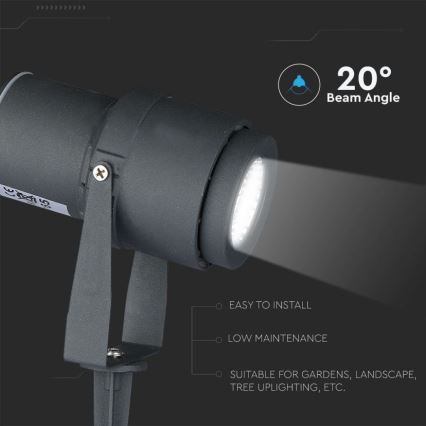 LED spoljna lampa LED/12W/100-240V IP65 3000K siva