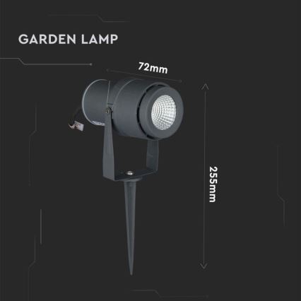 LED spoljna lampa LED/12W/100-240V IP65 3000K siva
