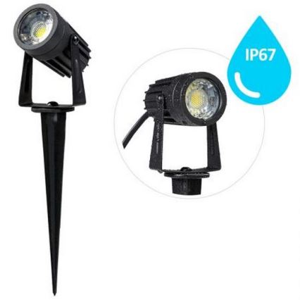 LED spoljna svetiljka 3W/230V, 2800 K, IP67, crna